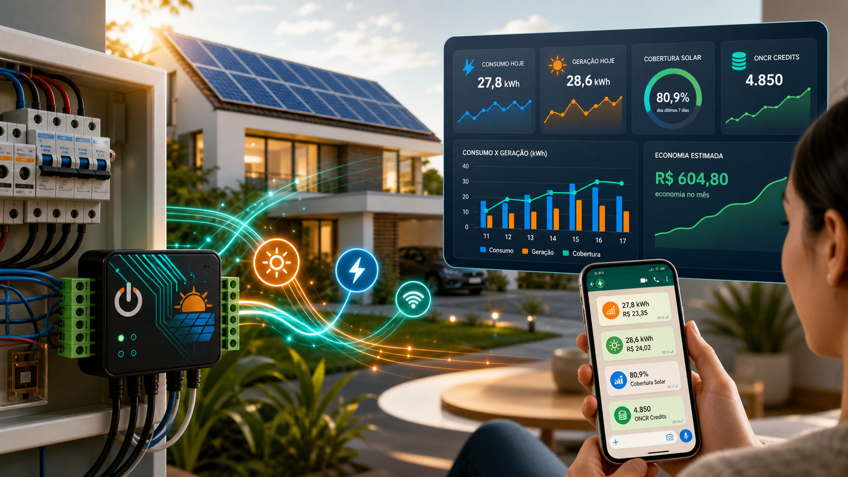 IoT para telemetria ONCR conectado a dashboard e WhatsApp